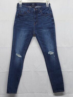 Aero Womens Jeans  Cheeky Jeggings Size 6 Distressed Stretch Whiskers Denim Pant